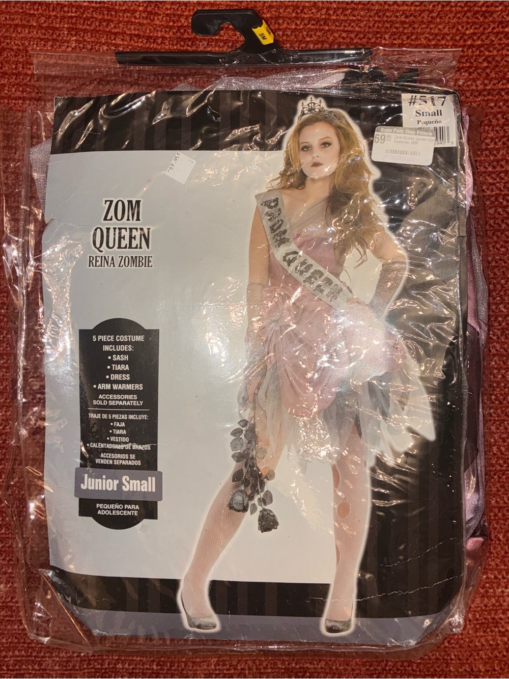 Reina Zombie Pink Junior Small Costume -